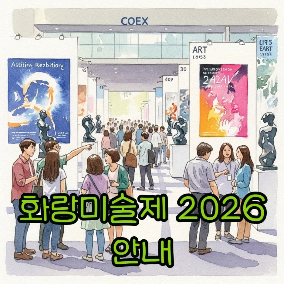 화랑미술제 코엑스 입구의 활기찬 풍경