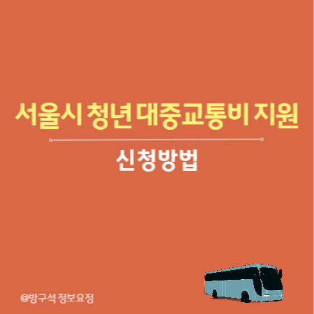 서울시 청년 대중교통비 지원 신청방법
