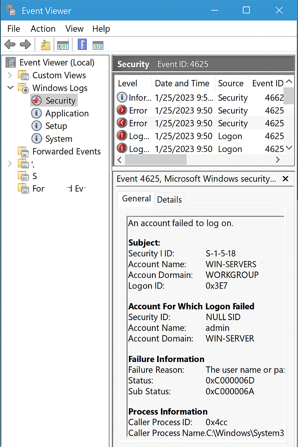 윈도우 서버의 보안 이벤트 ID 분석 가이드