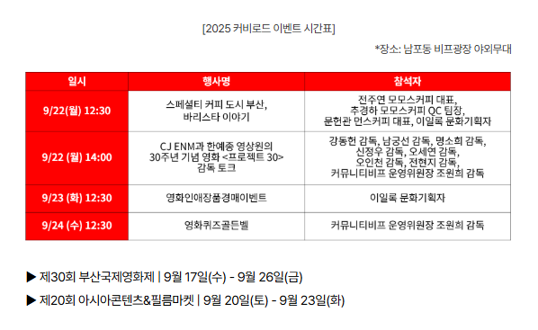커비로드 이벤트 시간표