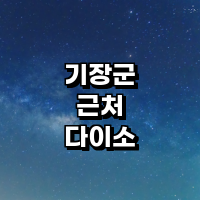 부산 기장군 종합생활용품 다이소
