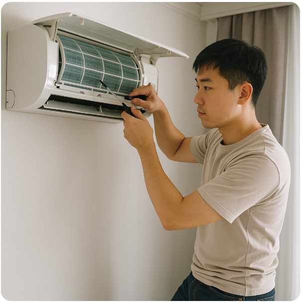 에어컨 셀프 점검 이미지