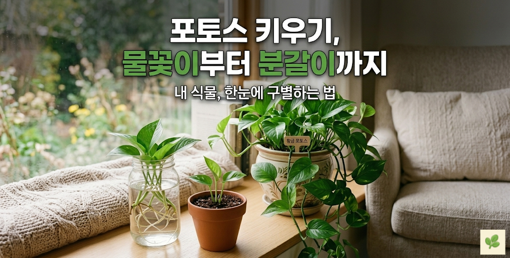 포토스 키우기, 물꽂이부터 분갈이까지