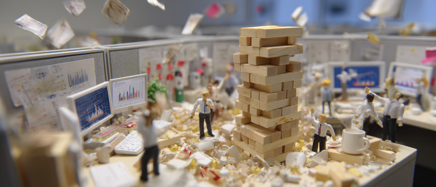 미니어처풍으로 재해석한 빅 쇼트 장면 by pearl's review