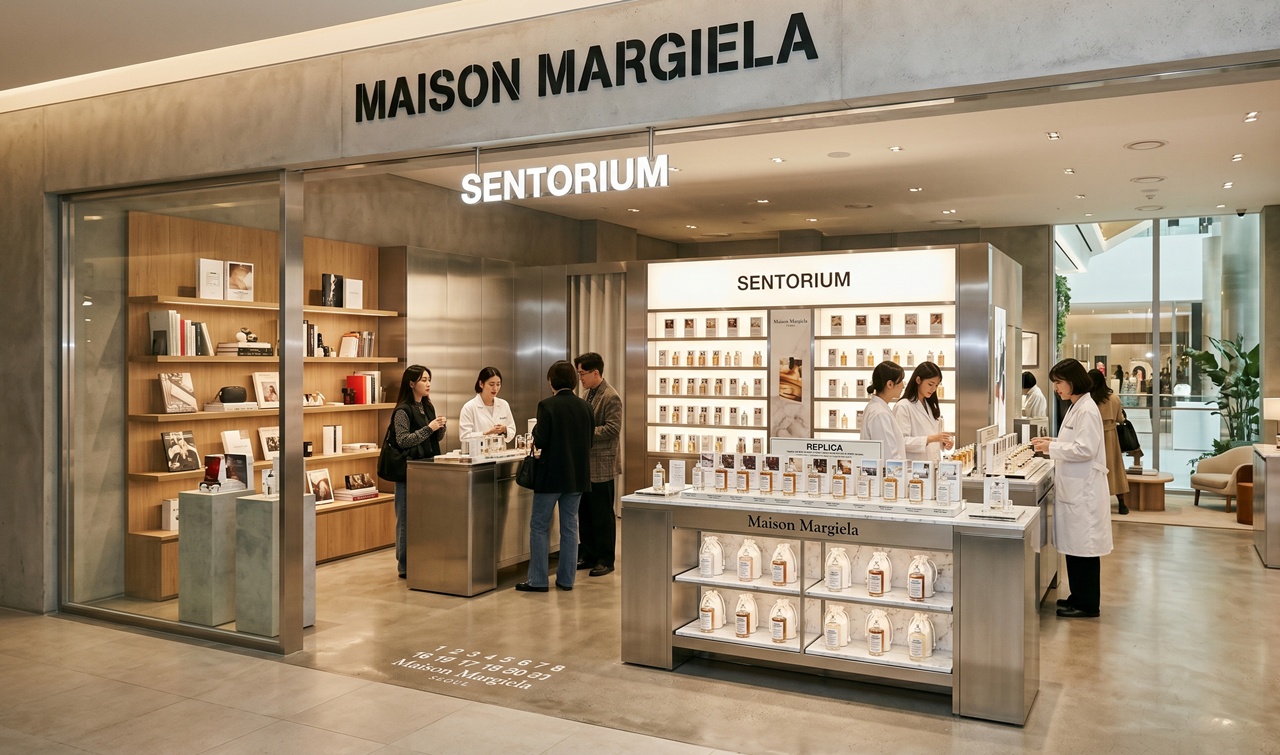 메종 마르지엘라 센토리움 국내 론칭 매장 전경 및 제품 진열