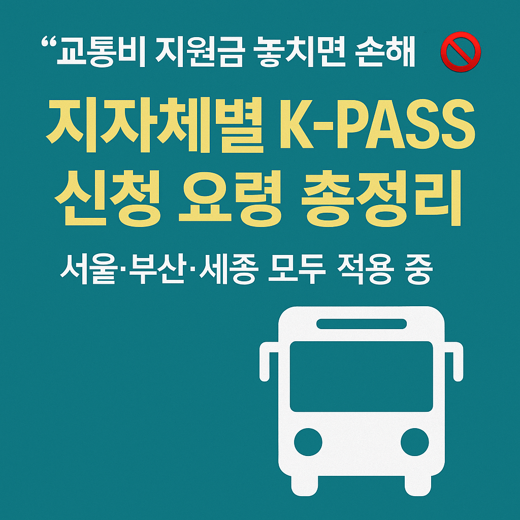 대중교통비 절약 꿀팁과 K-PASS 활용법을 소개하는 그래픽