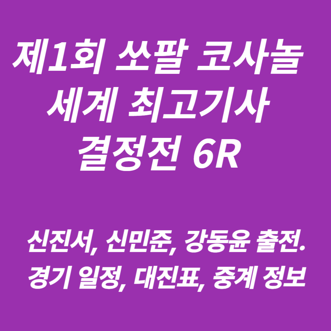 제1회 쏘팔 코사놀 세계 최고기사 결정전 6라운드