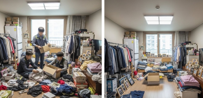 완주 고독사청소 및 정리중