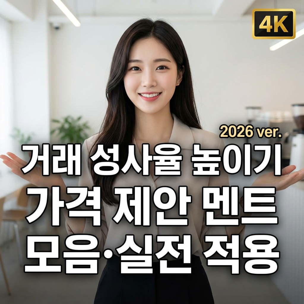 거래 성사율 높이기 2026 ver. | 가격 제안 멘트 모음·실전 적용