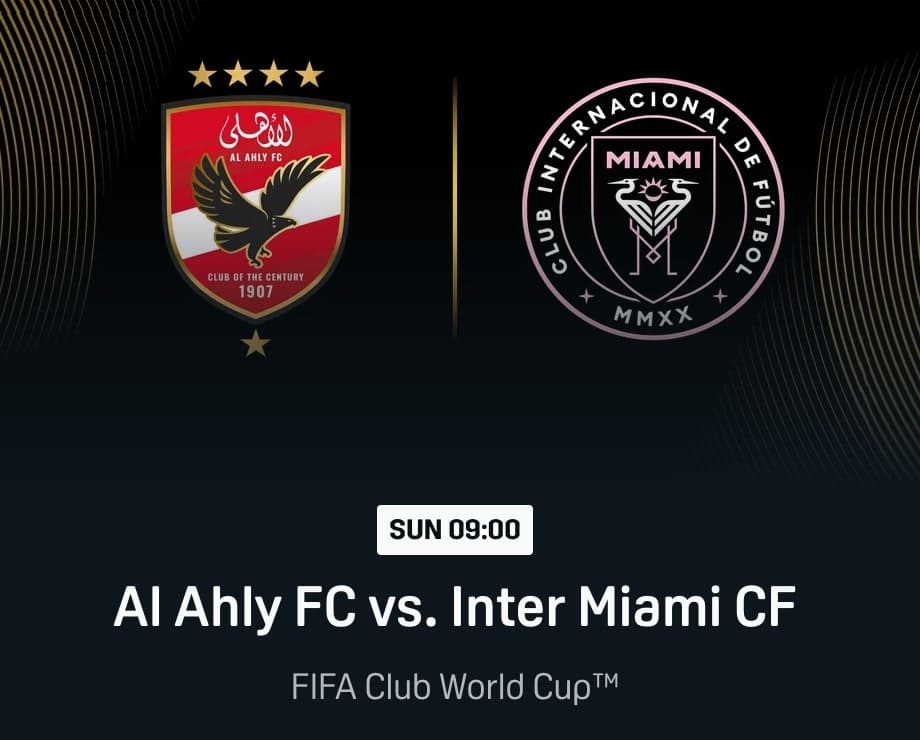 클럽월드컵 인터 마이애미 vs 알 아흘리 경기 시간 6월 15일 오전 9시 (한국 시간)