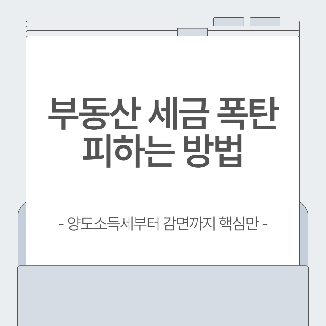 부동산 세금 폭탄 피하는 법! 국세청 사례로 보는 실수 유형과 절세 전략