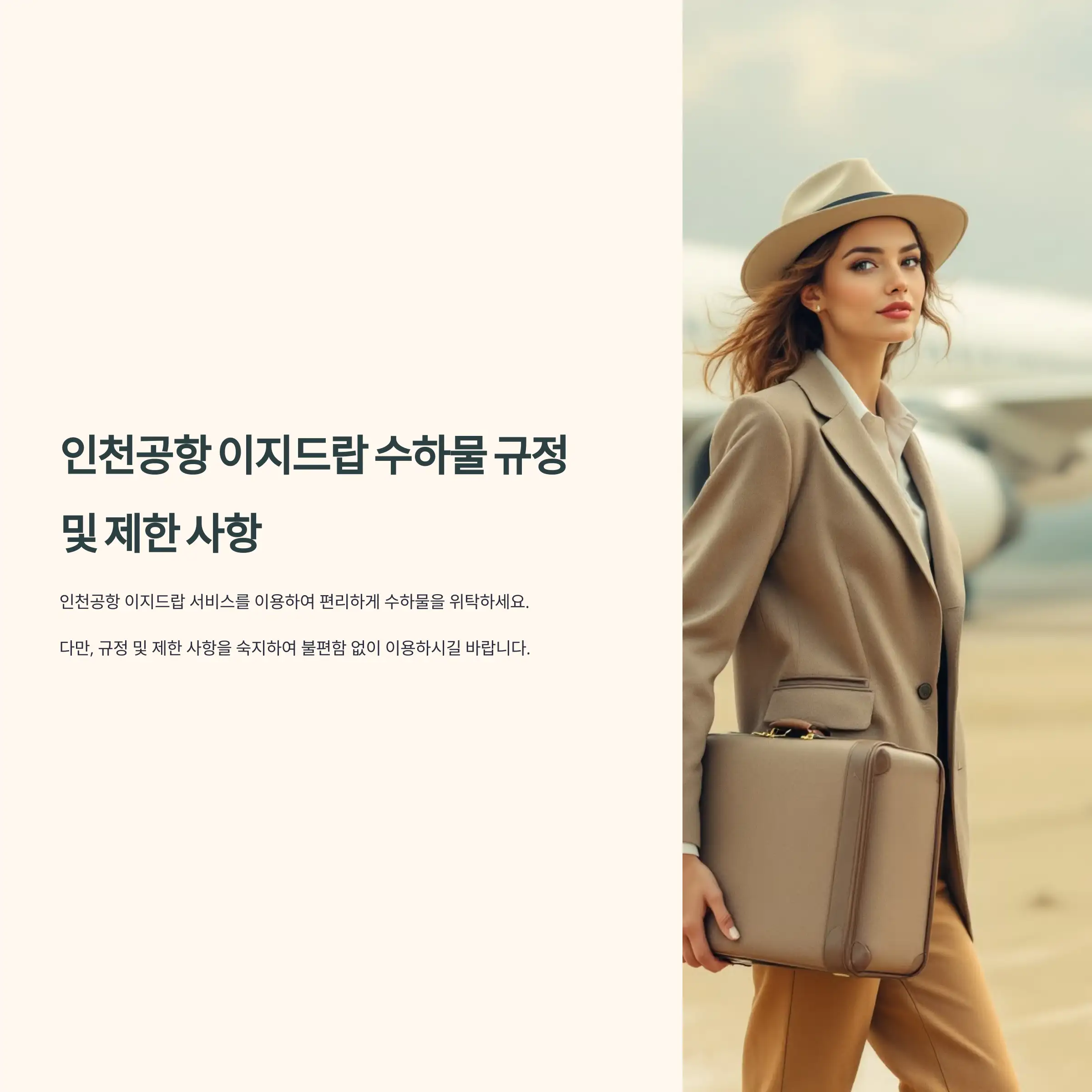 인천공항 이지드랍 수하물 무게