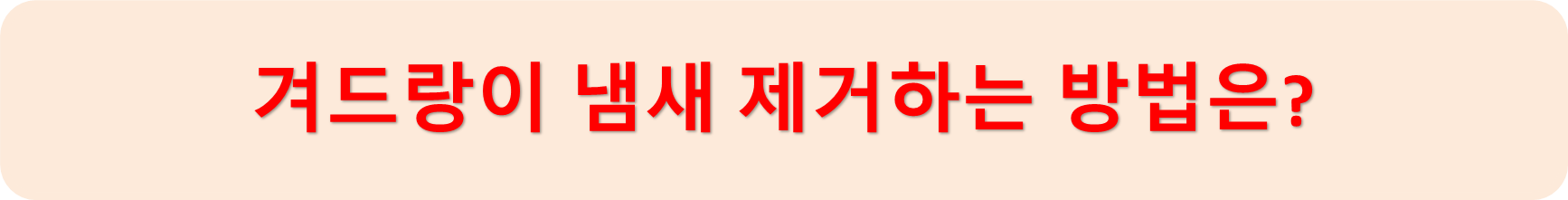 겨드랑이냄새