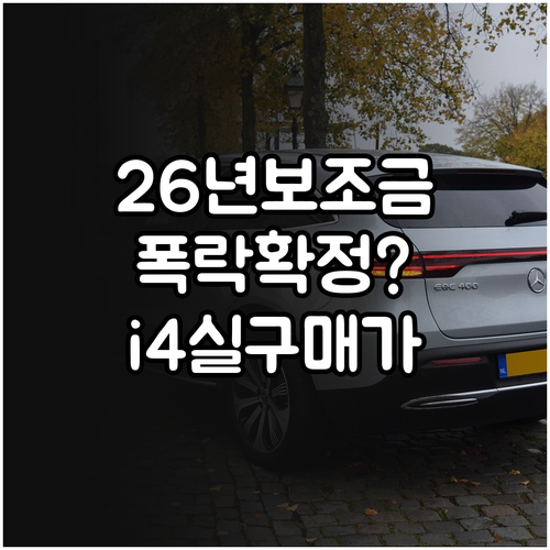 2026년 전기차 보조금 축소 전망과..