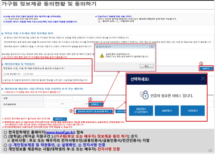 가구원 동의 절차
