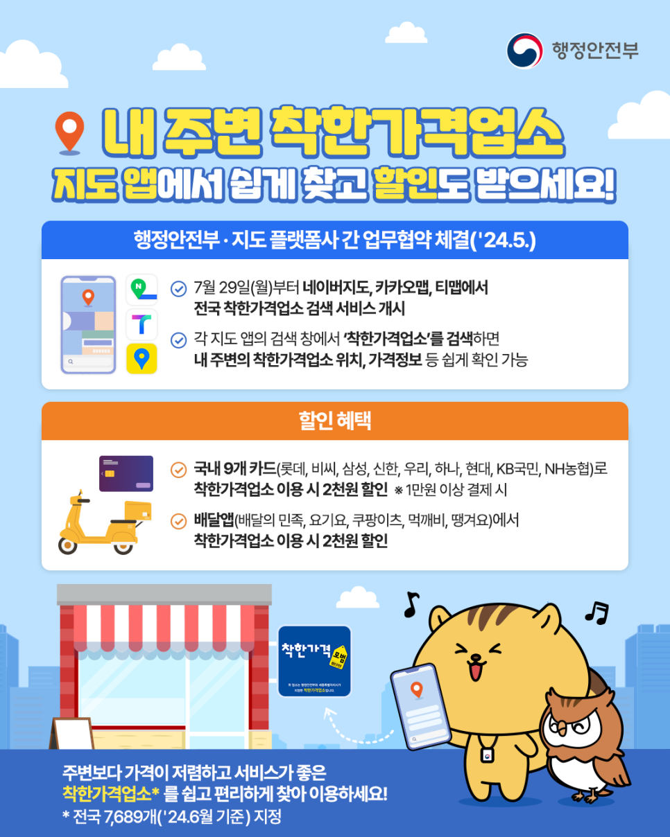 착한가격업소 지도 검색 방법 카드 및 배달앱 할인 혜택