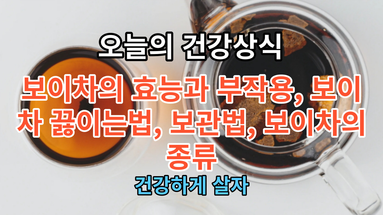 보이차의 효능과 부작용, 보이차 끓이는법, 보관법, 보이차의 종류