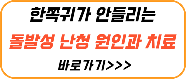 한쪽-귀-돌발성-난청