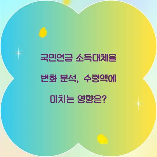국민연금 소득대체율 변화 분석