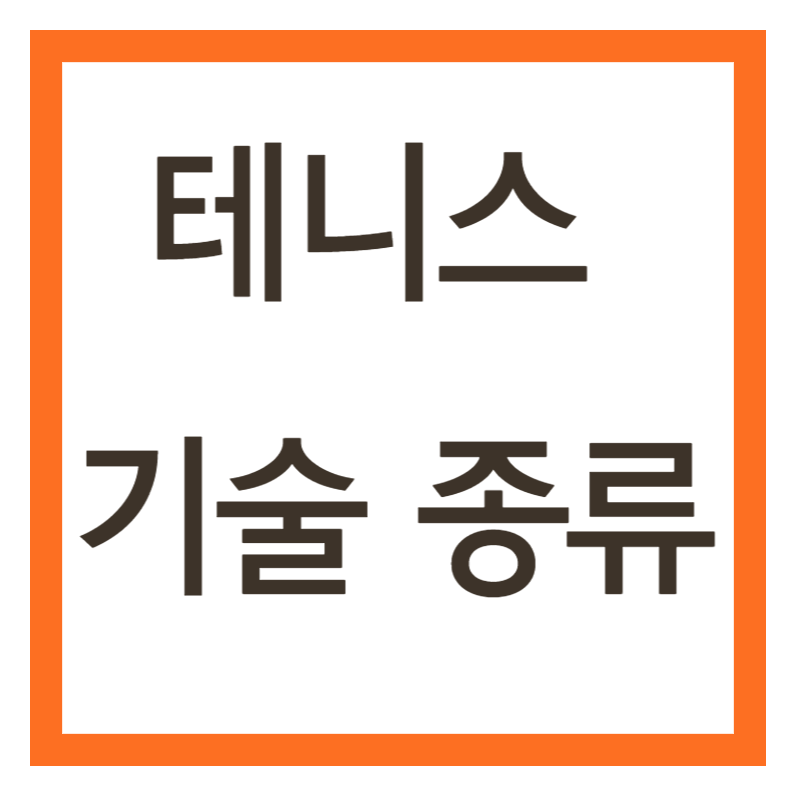 테니스 기술의 종류