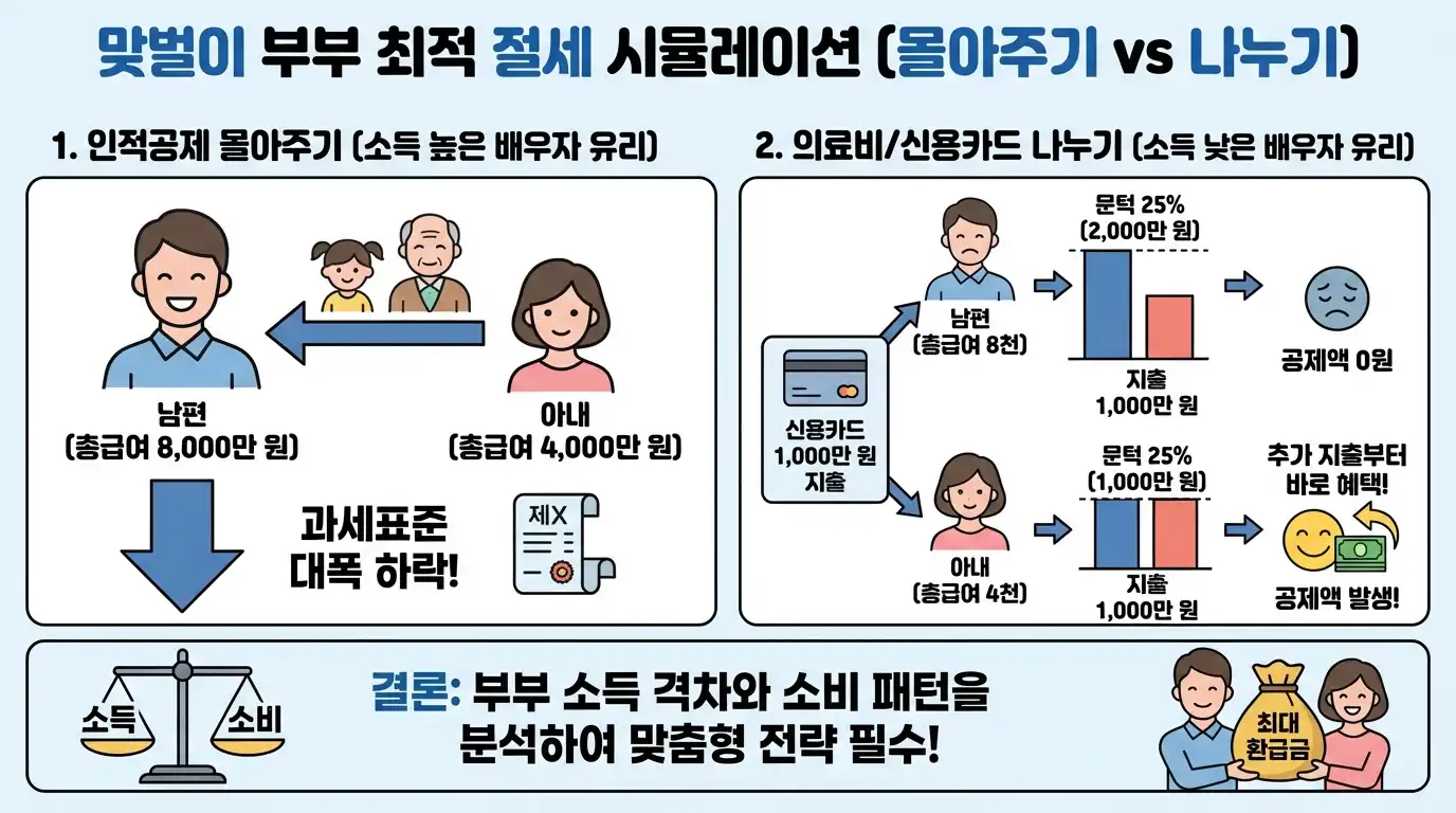 맞벌이 부부를 위한 최적의 절세 시뮬레이션