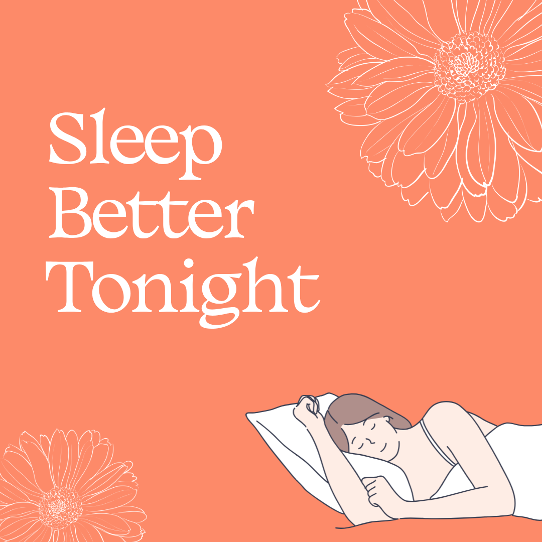 Woman sleeping peacefully with the text “Sleep Better Tonight,” representing science-backed tips for deeper, more restful sleep.