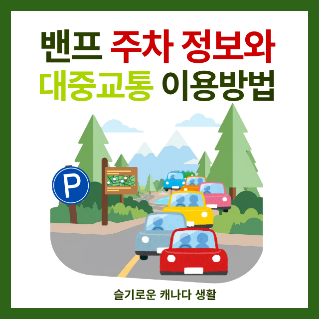 밴프 주차 정보와 대중교통 이용 방법
