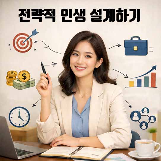 전략적 인생 설계, 인생 계획, 자기계발, 목표 설정, SMART 목표, SWOT 분석, 비전 수립, 자기 주도적 삶, 행복 추구, 인생계획