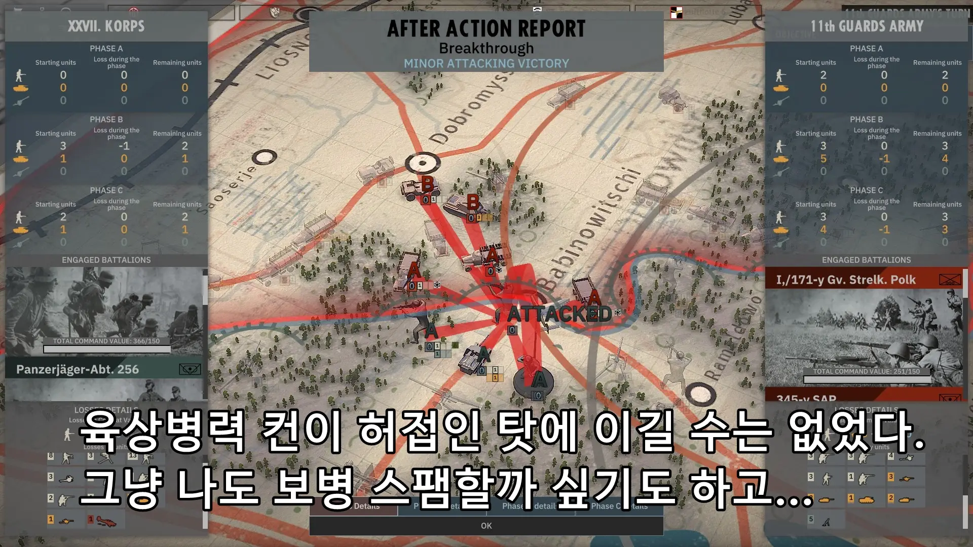 그렇지만 졌다.