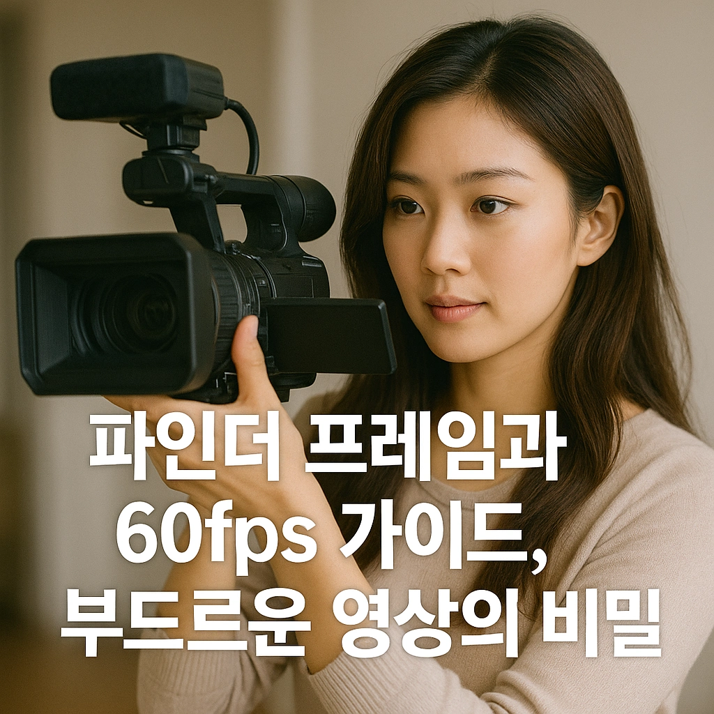 파인더 프레임과 60fps 가이드, 부드러운 영상의 비밀!