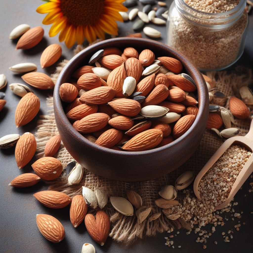 아몬드, 해바라기씨, 땅콩