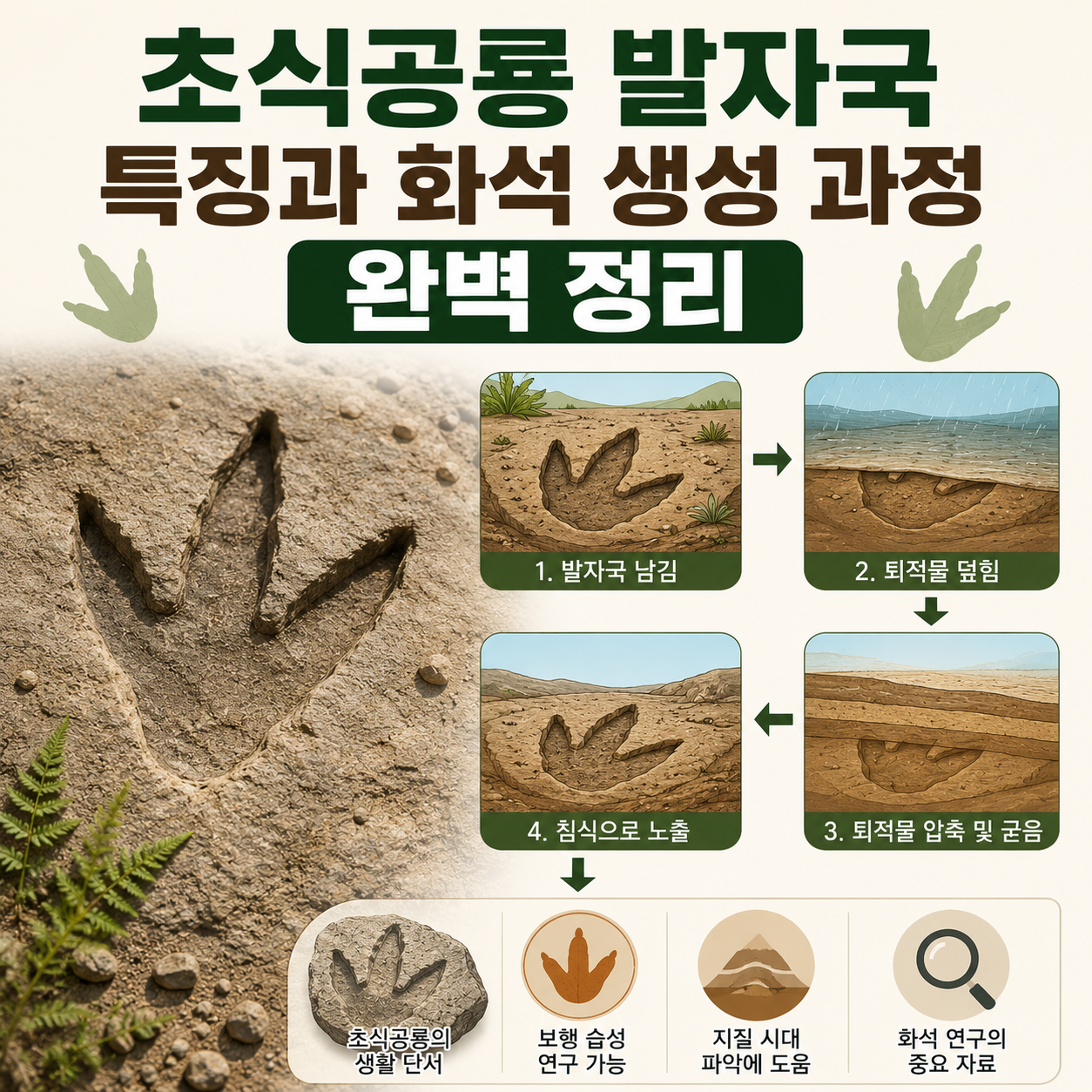 초식공룡 발자국