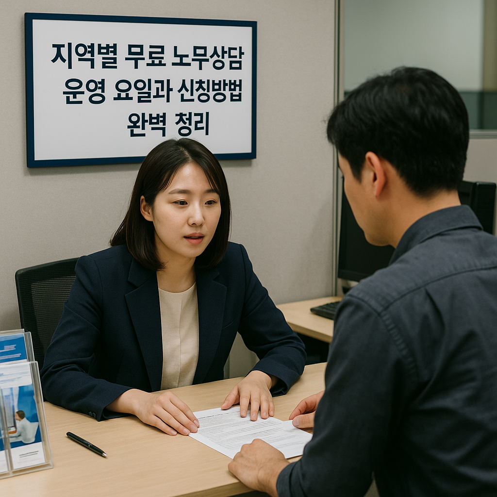 지역별 무료 노무상담 운영 요일과 신청방법 완벽 정리