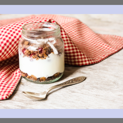 유리병에 담긴 요거트