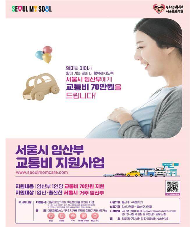 서울시 임산부 교통비 지원 신청방법 신청기한