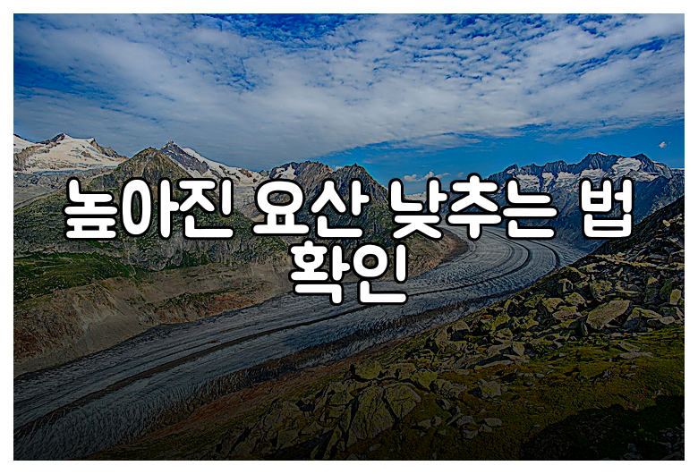 높아진 요산 낮추는 법 확인