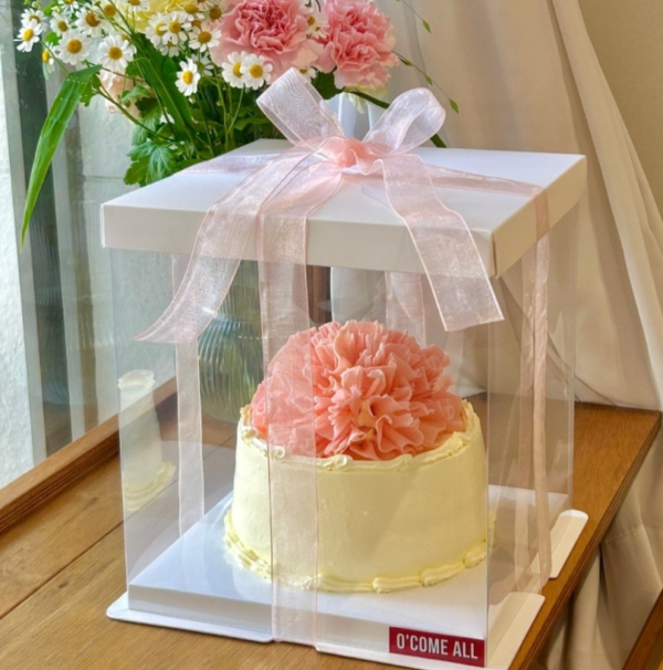 포장한 케이크 모습