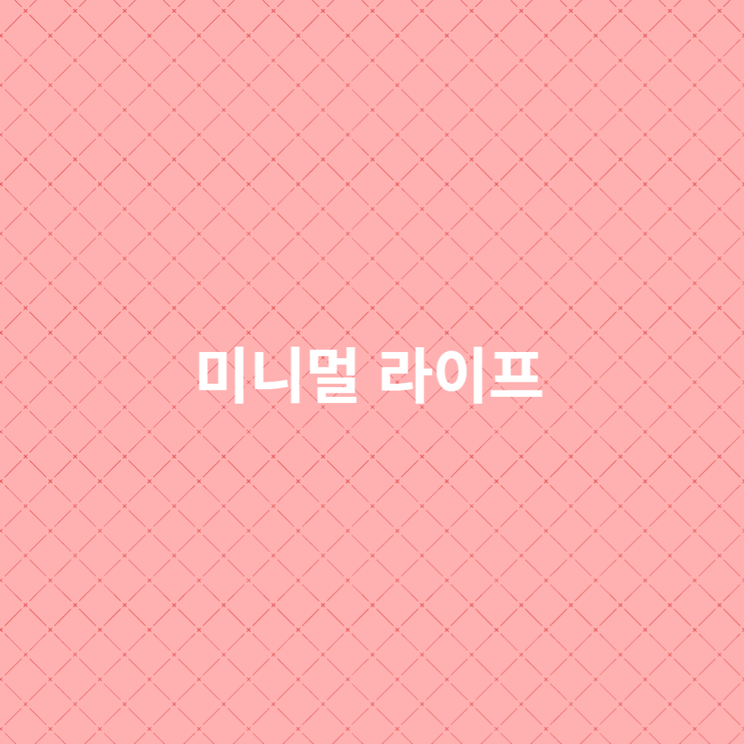 미니멀 라이프