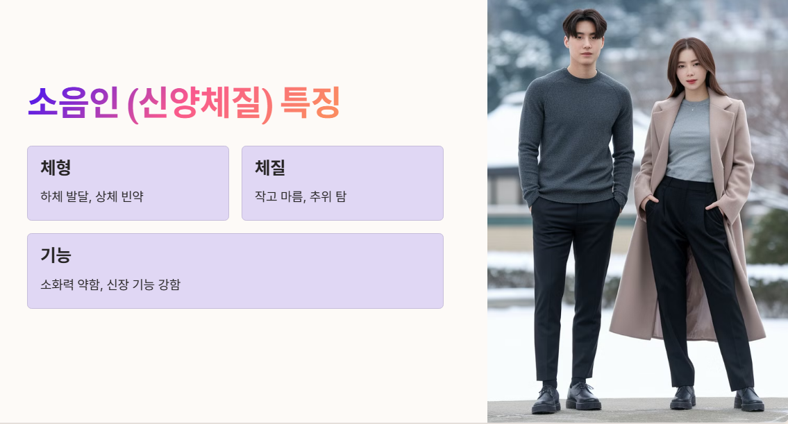 소음인 (신양체질) 자가진단