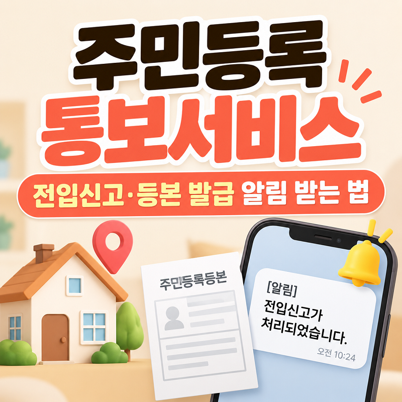 전입신고 등본 발급 알림