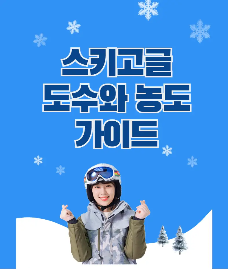 스키고글 도수와 농도