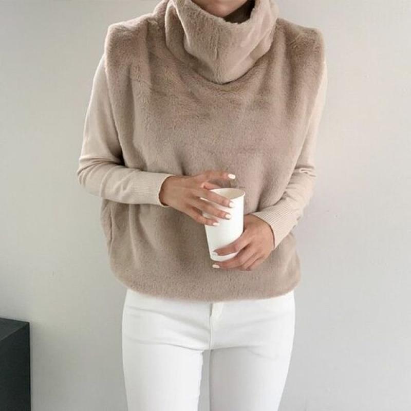 삐까삐까 포근한 밍크 터틀넥