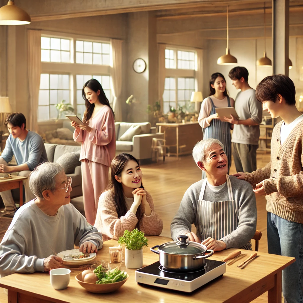 중년의 기숙사 생활 이미지