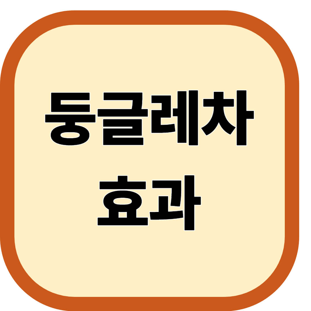 둥글레차 효과