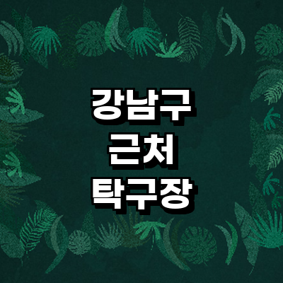 서울 강남구 탁구장