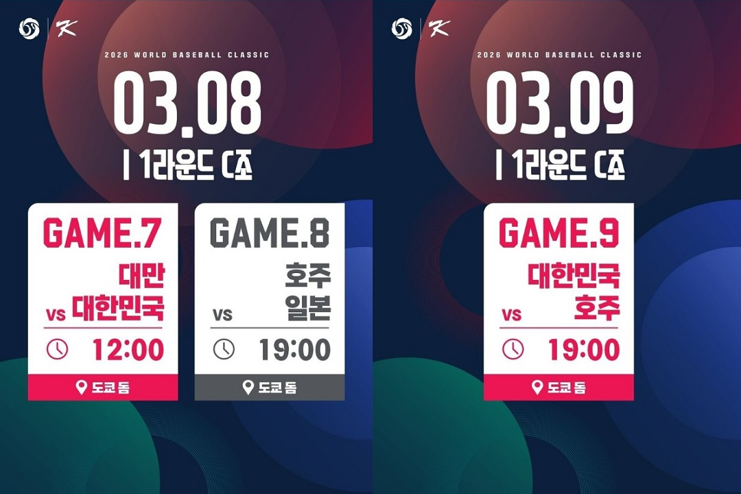 WBC 한국 경기 일정·중계·대표팀 명단·참가국