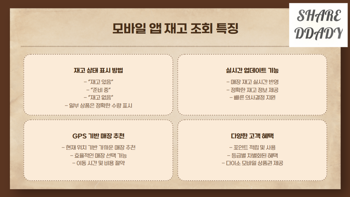 다이소 재고 조회