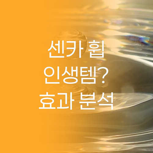 센카 퍼펙트 휩, 왜 다들 인생템이라