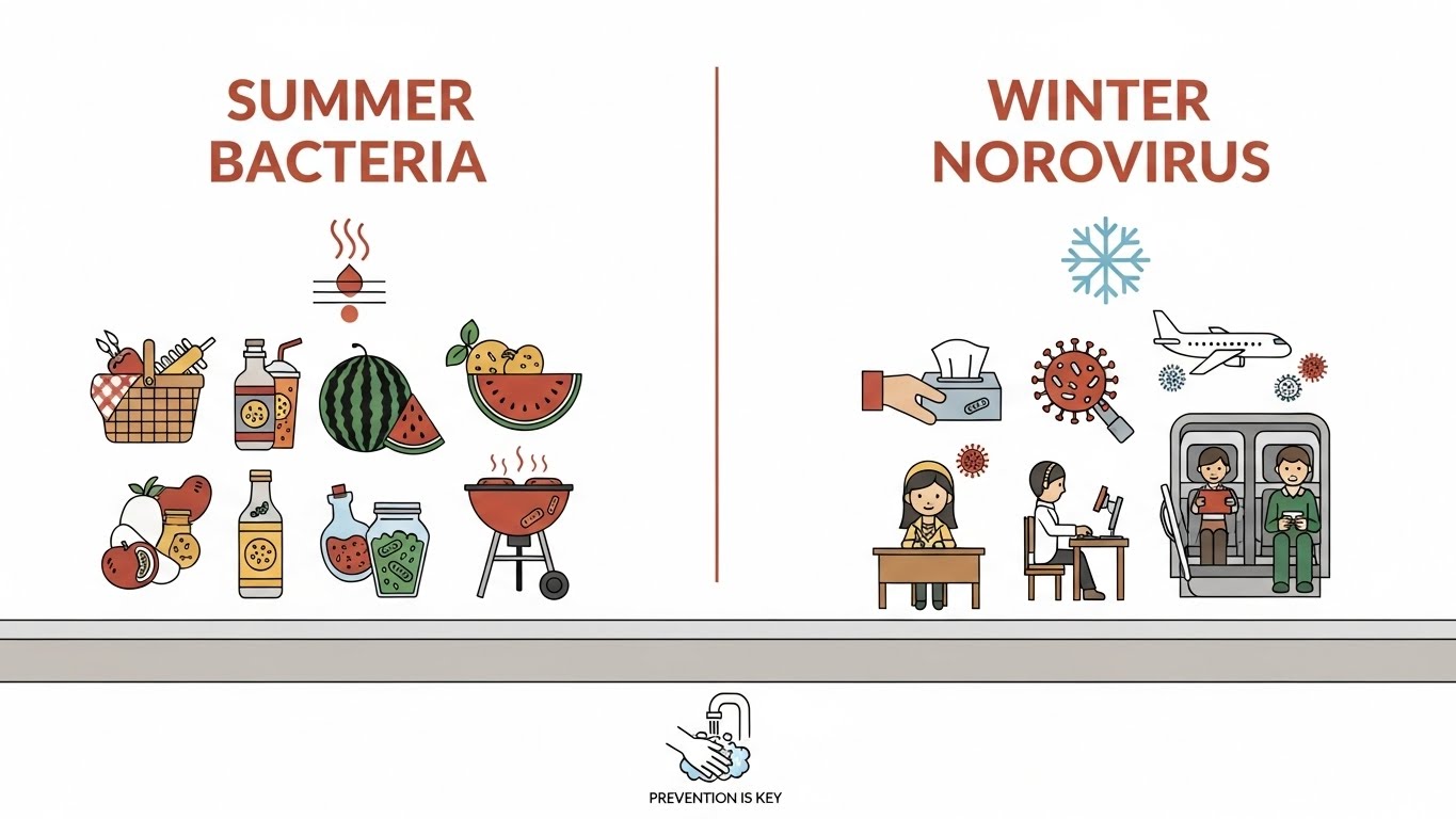 겨울 식중독, 노로바이러스의 숨겨진 위협과 5가지 필승 예방 수칙