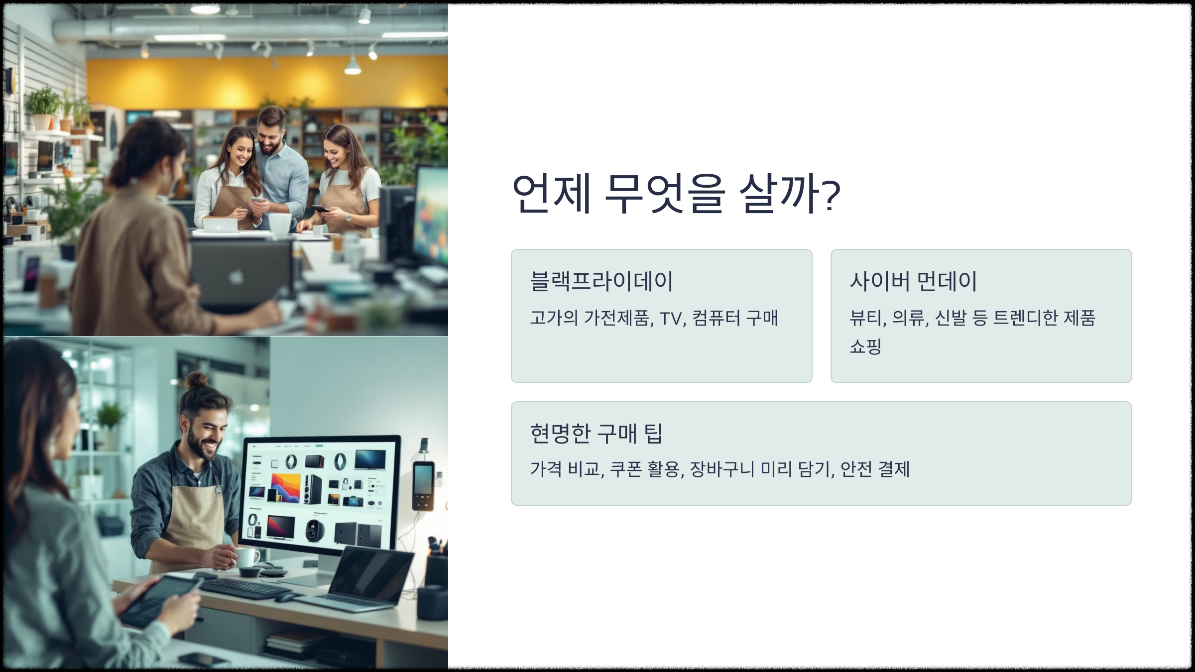 현명한 구매 팁